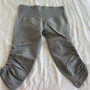 lululemon athletica Charcoal Ruched Leggings